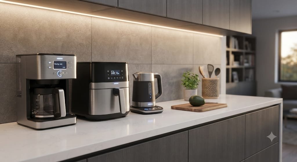Best smart kitchen gadgets and automated appliances on a modern countertop
